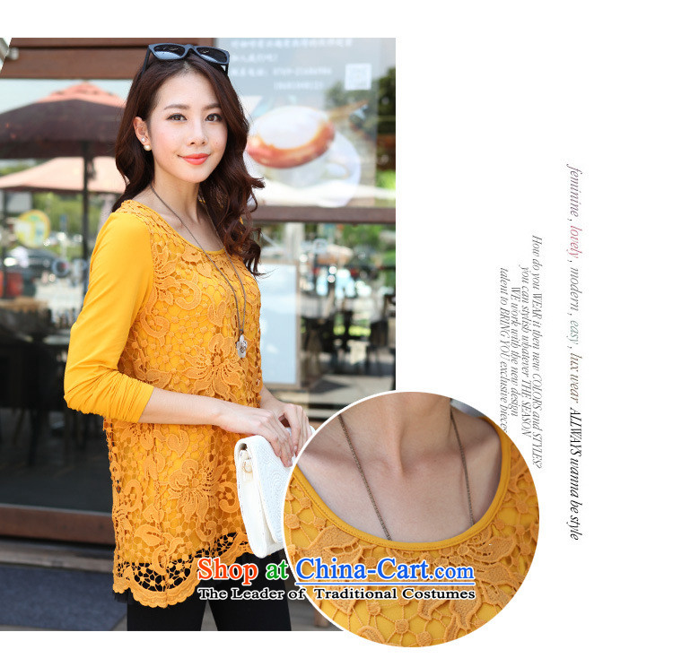 Zhou Yi - 2015 autumn and winter new Korean version of large numbers of female add lint-free warm lace loose video thin black 3XL S8878 T-shirt picture, prices, brand platters! The elections are supplied in the national character of distribution, so action, buy now enjoy more preferential! As soon as possible.