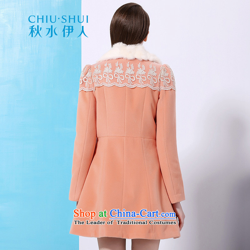 Chaplain who winter clothing new Korean rabbit hair collar lace long hair a wool coat jacket 634112120 toner residues 170/XL, chaplain who has been pressed shopping on the Internet