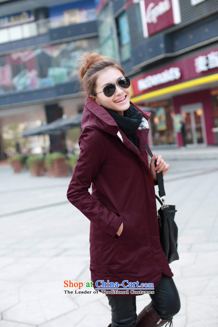 Tang Xin autumn and winter load new Korean womens cotton Sau San smart casual dress code large cotton coat in the medium to long term, wine red /801 XXL picture, prices, brand platters! The elections are supplied in the national character of distribution, so action, buy now enjoy more preferential! As soon as possible.