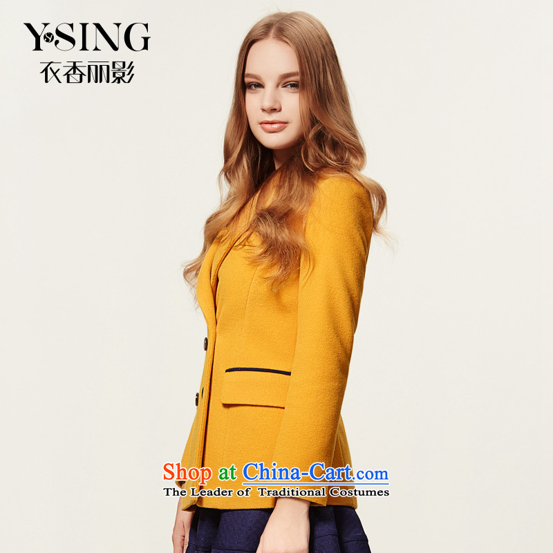 Hong Lai Ying 2015 winter clothing new minimalist classic colors to suit collar workers in the collision of long-sleeved jacket 9481706 gross? Yellow (61), L, Hong Lai Ying , , , shopping on the Internet
