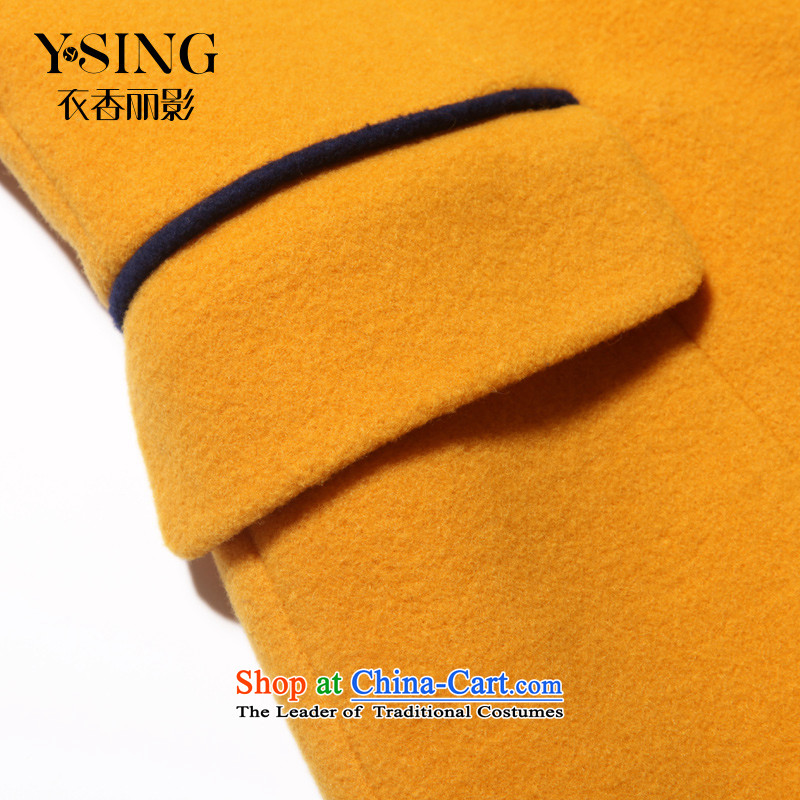 Hong Lai Ying 2015 winter clothing new minimalist classic colors to suit collar workers in the collision of long-sleeved jacket 9481706 gross? Yellow (61), L, Hong Lai Ying , , , shopping on the Internet
