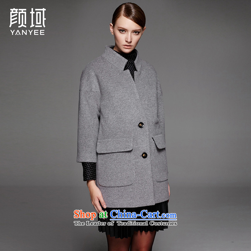 Mr NGAN domain 2015 autumn and winter new stylish graphics thin collar-woolen coat in the auricle of gross 04W4540 jacket gray S/36,? Mr Ngan domain (YANYEE) , , , shopping on the Internet