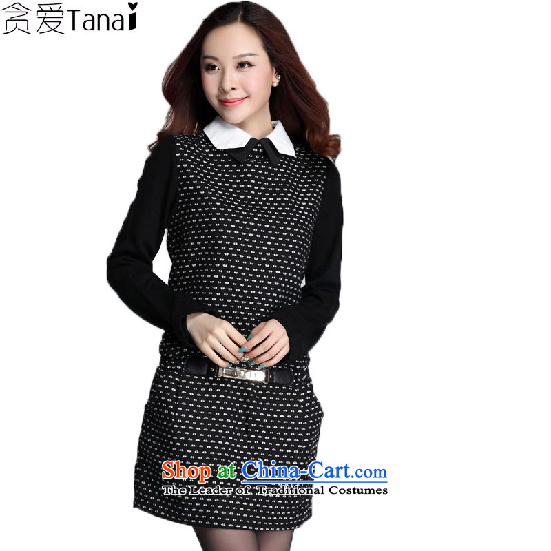 Indulge in fall and winter, the major new code women thick MM Korean Sau San Drop-Needle LS 3582 Skirt XXXXL, yellow dot coveted (tanai) , , , shopping on the Internet
