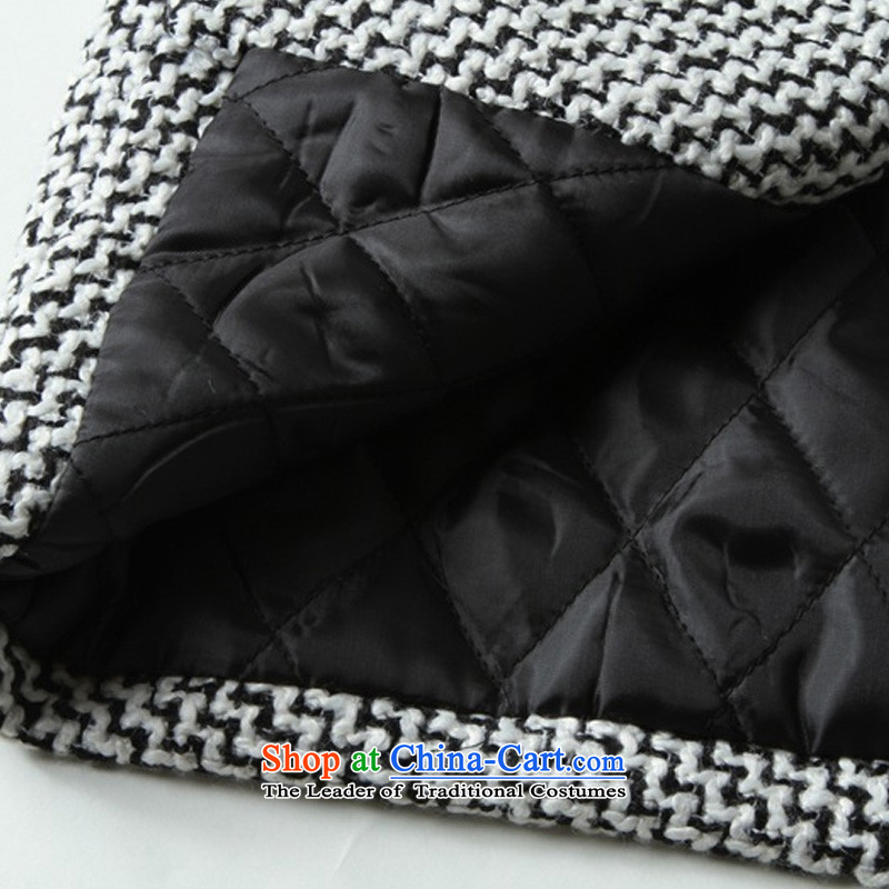 Gross? female jacket XZOO2015 coats Korean version of Sau San thick winter clothing YZ133A a black-and-white interval m,xzoo,,, shopping on the Internet