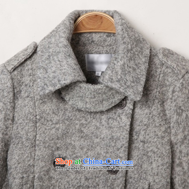 The new maximum code XZOO2015 European and American girl in the jacket long wool a wool coat YZ130AA55CN YZ130A 155/S gray 80 catty - 95 catty ,xzoo,,, shopping on the Internet