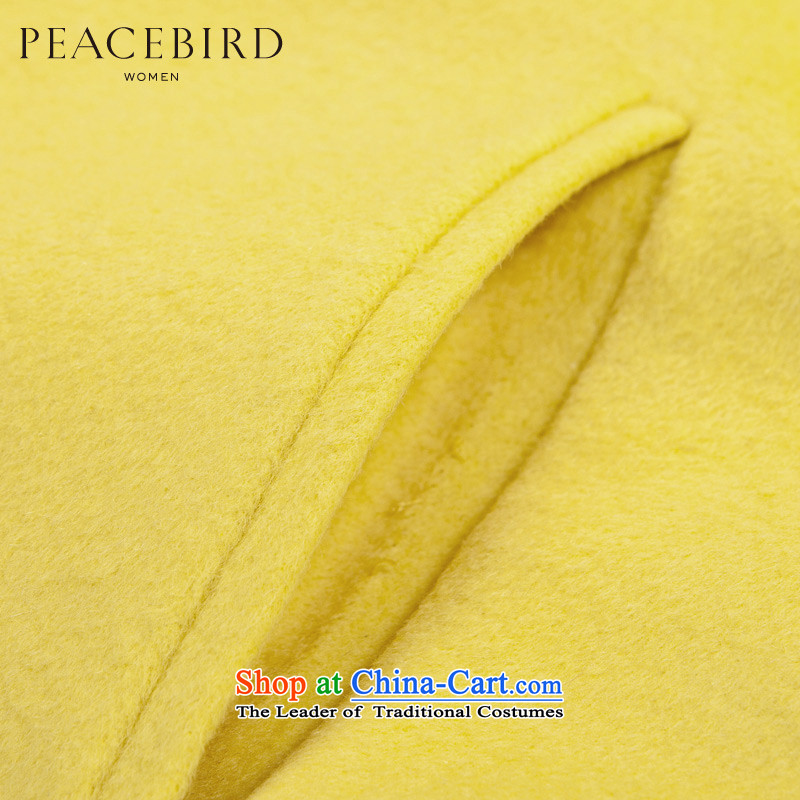 [ New shining peacebird Women's Health 2014 winter clothing new spell lace coats A4AA44155 Yellow XL, peacebird shopping on the Internet has been pressed.