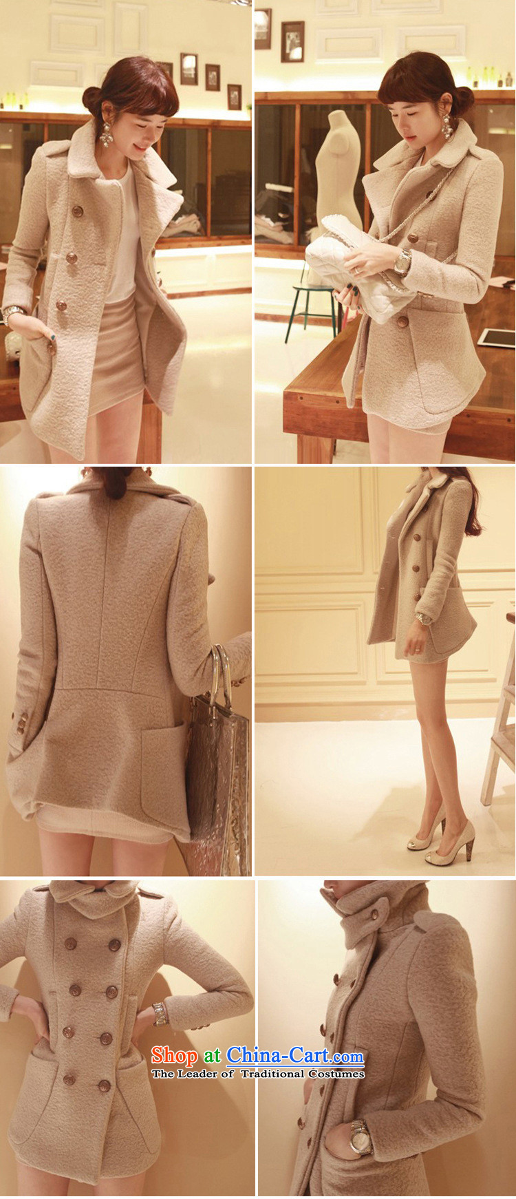 2015 WINTER install new autumn and winter New Women Korean citizenry reverse collar double-thin wool is video Sau San coats that long hair? jacket apricot L photo, prices, brand platters! The elections are supplied in the national character of distribution, so action, buy now enjoy more preferential! As soon as possible.