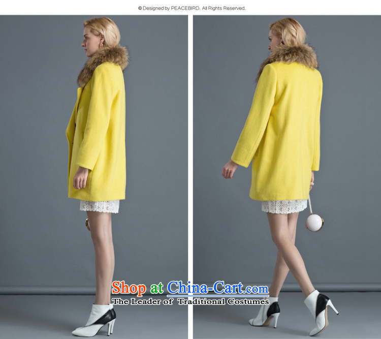 [ New shining peacebird women's health roll collar for coats A4AA44349 gross Yellow M picture, prices, brand platters! The elections are supplied in the national character of distribution, so action, buy now enjoy more preferential! As soon as possible.