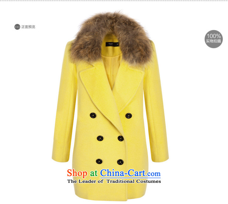 [ New shining peacebird women's health roll collar for coats A4AA44349 gross Yellow M picture, prices, brand platters! The elections are supplied in the national character of distribution, so action, buy now enjoy more preferential! As soon as possible.