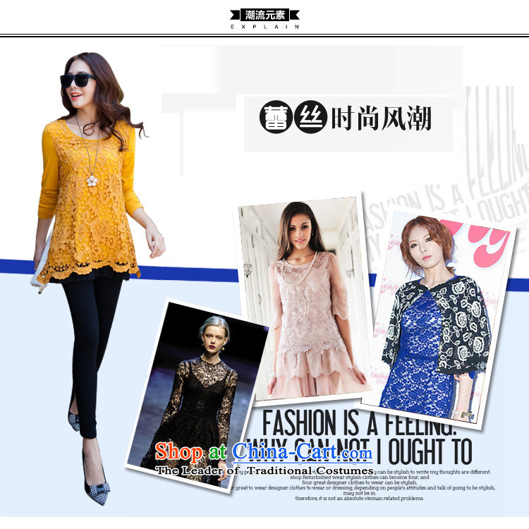  The Korean version of the female ZORMO thick mm plus lint-free large thick lace forming the shirt, autumn and winter long-sleeved T-shirt with round collar female black XXXL picture, prices, brand platters! The elections are supplied in the national character of distribution, so action, buy now enjoy more preferential! As soon as possible.