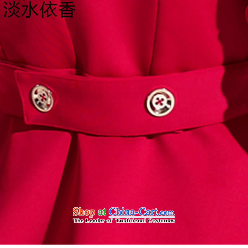 In accordance with the Shannon 2015 Autumn freshwater load new to xl Women Korean thick MM cardigan two kits long-sleeved jacket coat small dresses autumn XXXL(200 red) to pass through to the burden in accordance with the Shannon.... freshwater shopping on the Internet