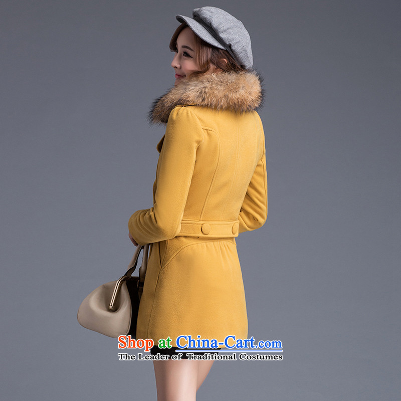 The cycle of hair growth in female long coat? jacket, warm Nagymaros ZYQ1020 LED (Yellow), L (ZONYELL cycle) , , , shopping on the Internet
