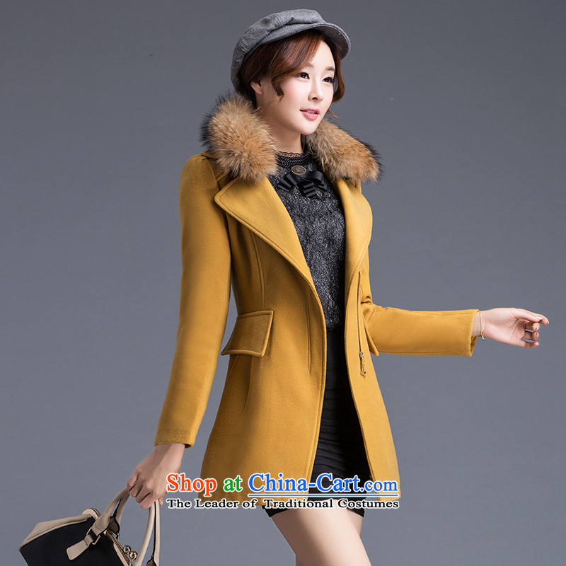 The cycle of hair growth in female long coat? jacket, warm Nagymaros ZYQ1020 LED (Yellow), L (ZONYELL cycle) , , , shopping on the Internet
