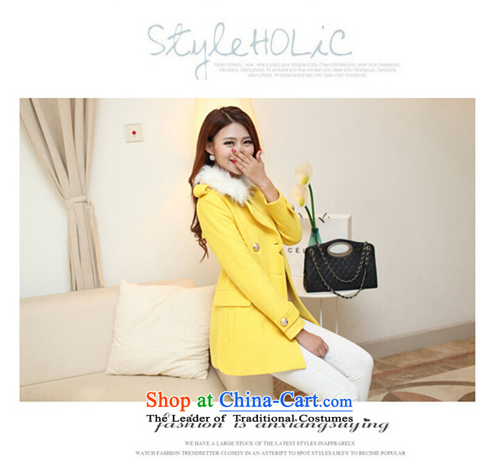 Ko Yo Yi Lin 2015 a wool coat in the chief of gross wool coat thick hair?? coats lemon yellow L picture, prices, brand platters! The elections are supplied in the national character of distribution, so action, buy now enjoy more preferential! As soon as possible.