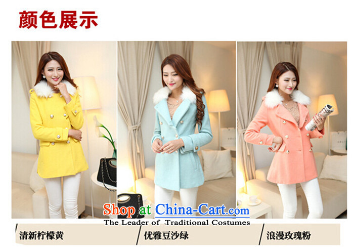 Ko Yo Yi Lin 2015 a wool coat in the chief of gross wool coat thick hair?? coats lemon yellow L picture, prices, brand platters! The elections are supplied in the national character of distribution, so action, buy now enjoy more preferential! As soon as possible.