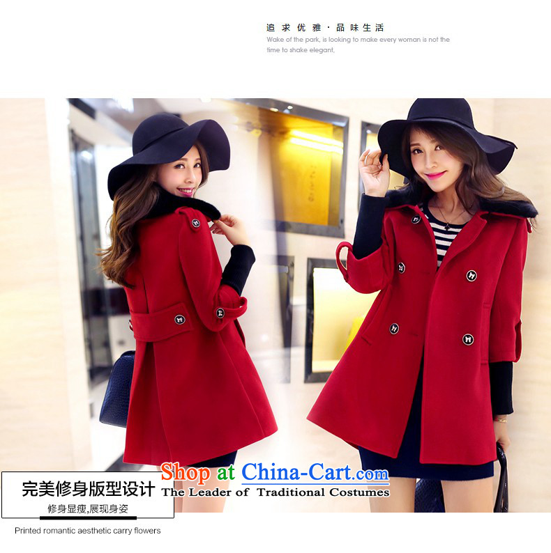 The land in the winter of 2015, new stylish cloak nagymaros for a wool coat threads of the sleeve jacket coat? female gross 6045 Red XXL picture, prices, brand platters! The elections are supplied in the national character of distribution, so action, buy now enjoy more preferential! As soon as possible.