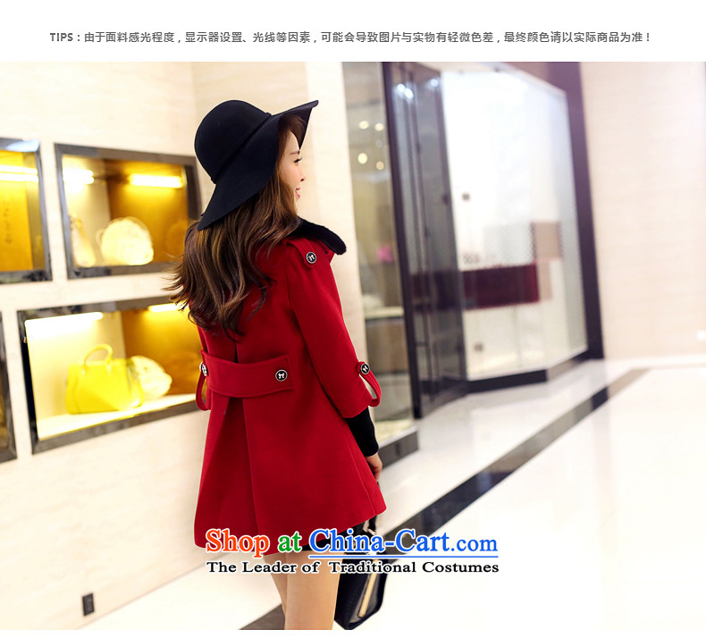 The land in the winter of 2015, new stylish cloak nagymaros for a wool coat threads of the sleeve jacket coat? female gross 6045 Red XXL picture, prices, brand platters! The elections are supplied in the national character of distribution, so action, buy now enjoy more preferential! As soon as possible.