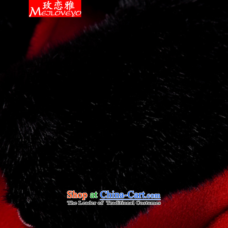 The land in the winter of 2015, new stylish cloak nagymaros for a wool coat threads of the sleeve jacket coat? female gross 6045 Red XXL, better land-ah (MEILOVEYO) , , , shopping on the Internet