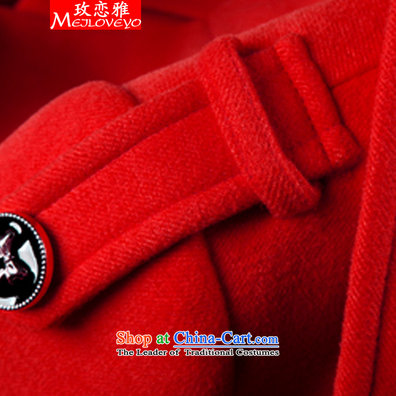 The land in the winter of 2015, new stylish cloak nagymaros for a wool coat threads of the sleeve jacket coat? female gross 6045 Red XXL, better land-ah (MEILOVEYO) , , , shopping on the Internet