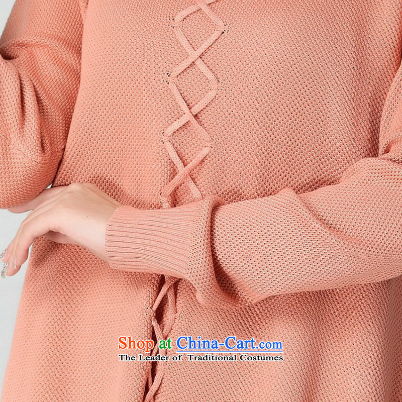 C.o.d. Package Mail 2015 Fall/Winter Collections of ladies' knitted dresses minimalist gentlewoman temperament long-sleeved sweater straps skirt wear skirt A Swing Cheongsams pink are approximately 130-190, code constitution hazel (QIANYAZI) , , , shoppin