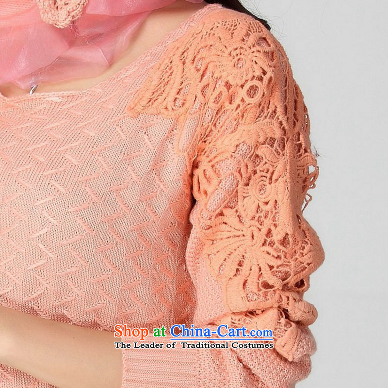 C.o.d. Package Mail 2015 Autumn replacing elegant ladies' knitted shirts lace stitching minimalist Sau San xl sweater sweater plaid solid color pink dresses are approximately 30-190 Code, the Constitution (QIANYAZI hazel) , , , shopping on the Internet