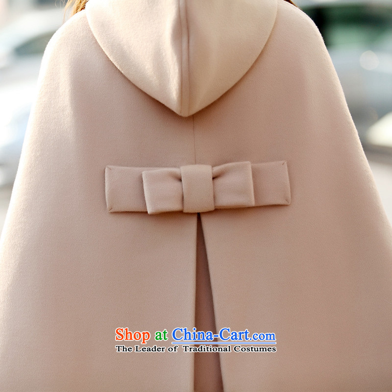 Covered by the 2014 autumn and winter-ki new coats, wool? long hair? solid color jacket cloak bat sleeves female apricot purchase to receive a limited number of gross covered by M-ki (hanqi) , , , shopping on the Internet
