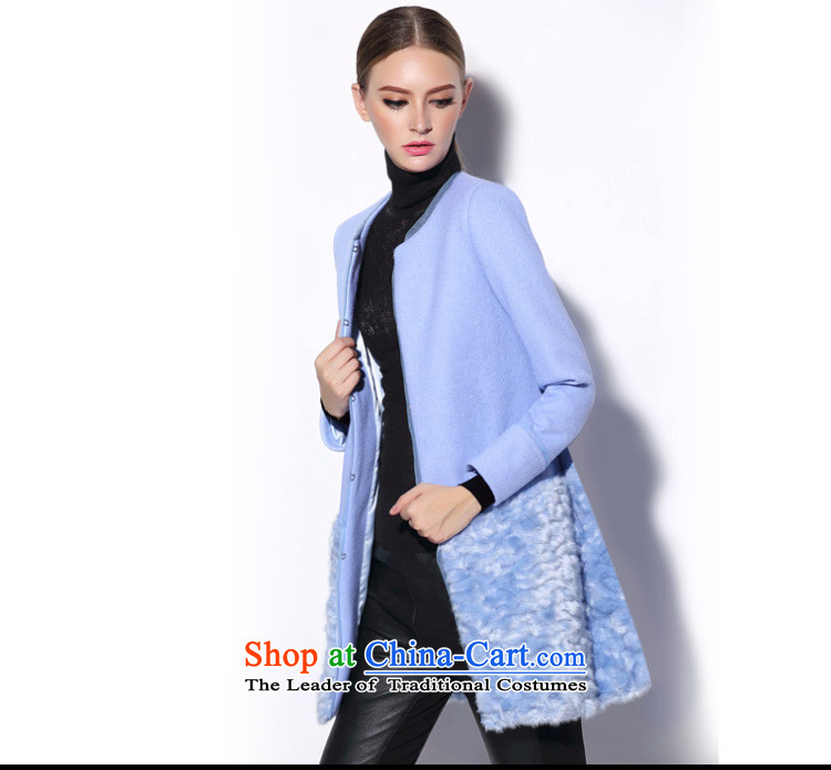 Zk flagship store 2014 autumn and winter female new gross? in Europe long coat small incense wind gross coats light blue M? Picture, prices, brand platters! The elections are supplied in the national character of distribution, so action, buy now enjoy more preferential! As soon as possible.