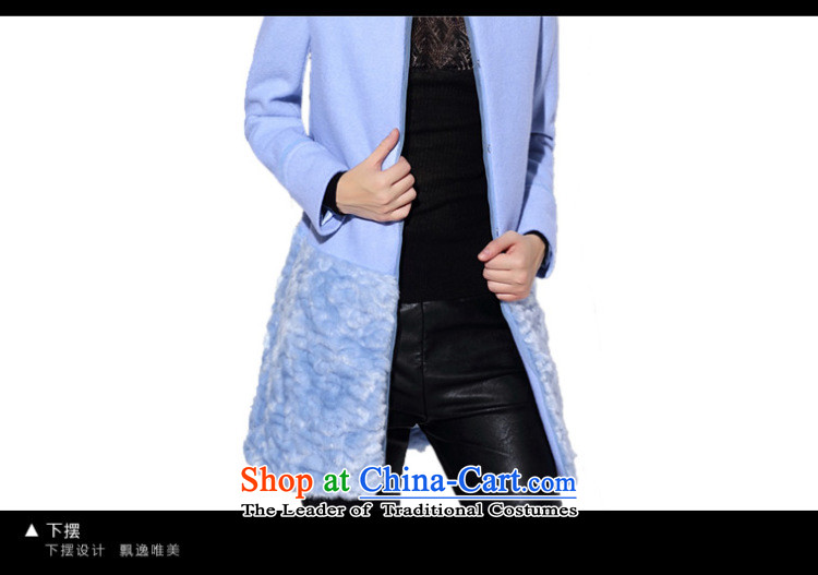 Zk flagship store 2014 autumn and winter female new gross? in Europe long coat small incense wind gross coats light blue M? Picture, prices, brand platters! The elections are supplied in the national character of distribution, so action, buy now enjoy more preferential! As soon as possible.