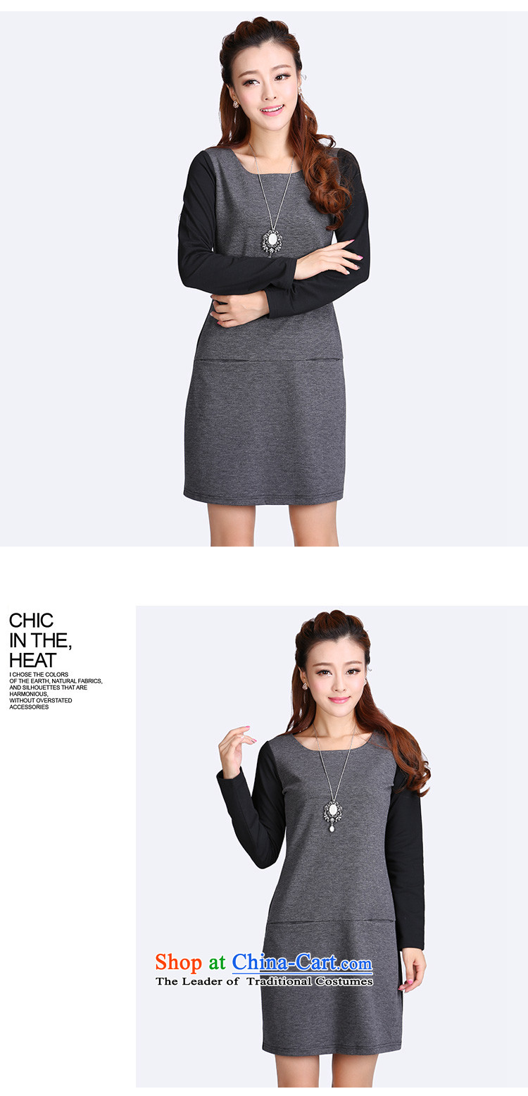 The fertilizer 200 catties shani flower Luo Code women thick mm autumn large Korean boxed long-sleeved video thin dresses annex 6628 6XL Light Gray Photo, prices, brand platters! The elections are supplied in the national character of distribution, so action, buy now enjoy more preferential! As soon as possible.