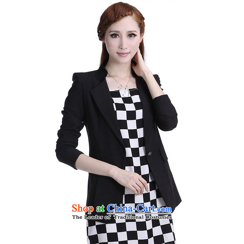 Shani flower, thick woman code female jackets thick mm load increase to autumn suits Korea video graphics and skinny black 4XL- suit Female 6333 suits to large proposed a small number, Shani flower sogni (D'oro) , , , shopping on the Internet