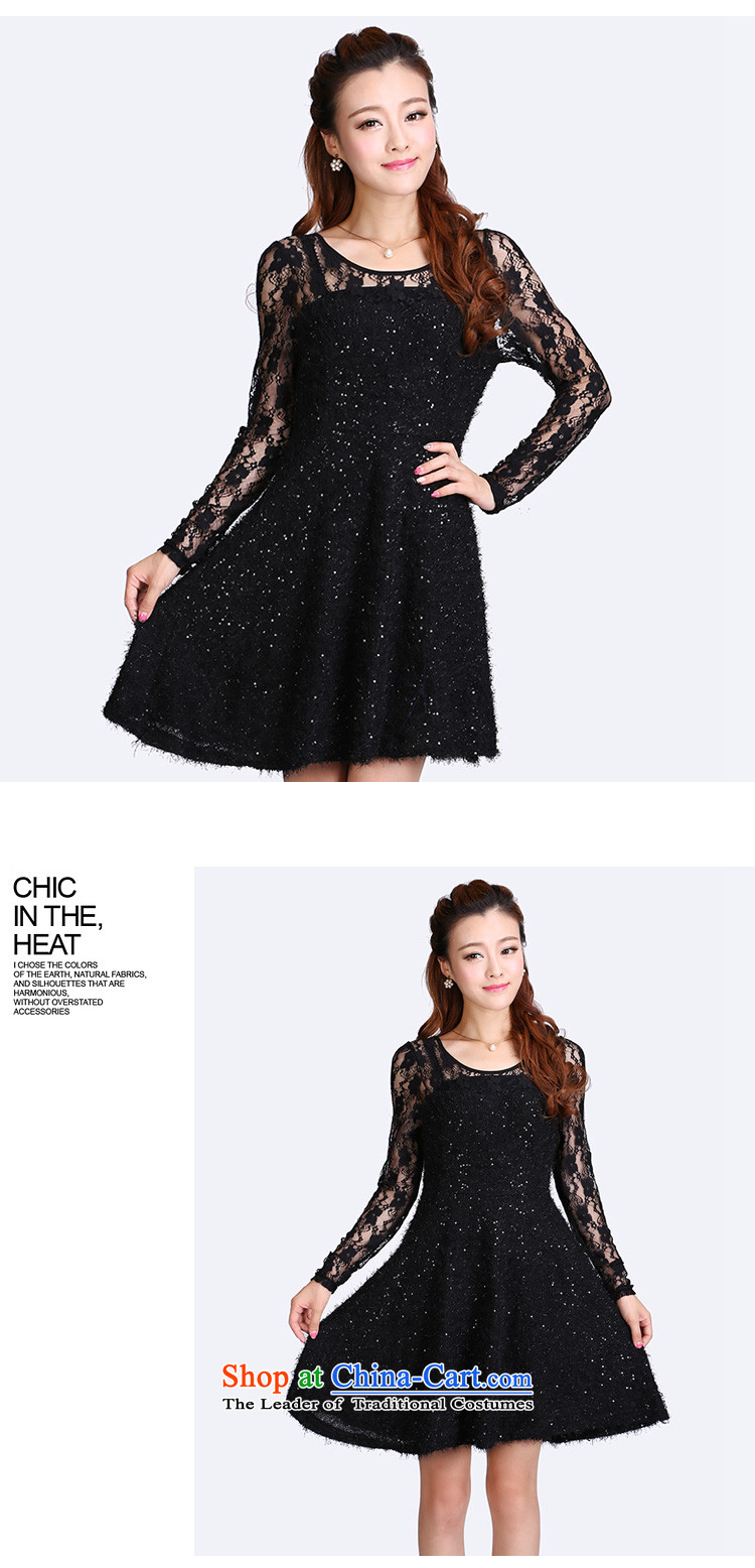Extra Load autumn dresses 2015 mm thick sister thick 200 catties engraving plush video thin skirt long skirt 8717 4XL Photo Black, prices, brand platters! The elections are supplied in the national character of distribution, so action, buy now enjoy more preferential! As soon as possible.