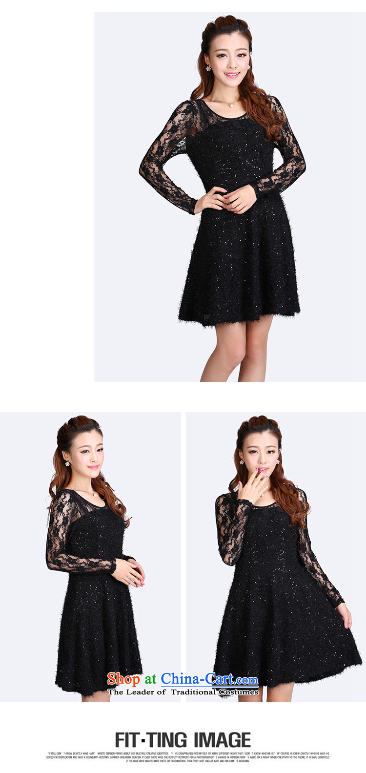 Extra Load autumn dresses 2015 mm thick sister thick 200 catties engraving plush video thin skirt long skirt 8717 4XL Photo Black, prices, brand platters! The elections are supplied in the national character of distribution, so action, buy now enjoy more preferential! As soon as possible.