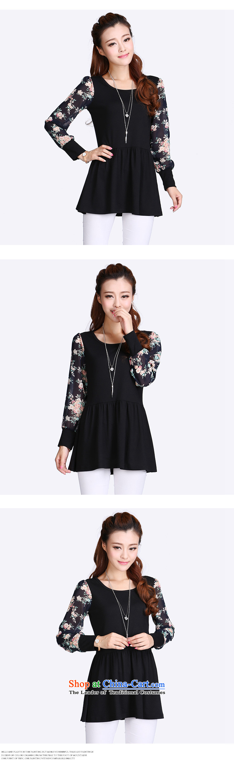 Thick mm larger women 2015 Summer new to xl thick, Hin thin tee shirt female 8704 Magic black 3XL( spring new products) Picture, prices, brand platters! The elections are supplied in the national character of distribution, so action, buy now enjoy more preferential! As soon as possible.