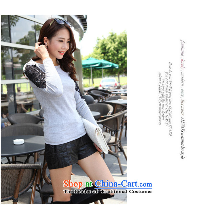 The lymalon lehmann thick, Hin thin 2015 autumn the new Korean version of large numbers of ladies lace tick spend long-sleeved shirt, forming the wild 8088 gray M picture, prices, brand platters! The elections are supplied in the national character of distribution, so action, buy now enjoy more preferential! As soon as possible.