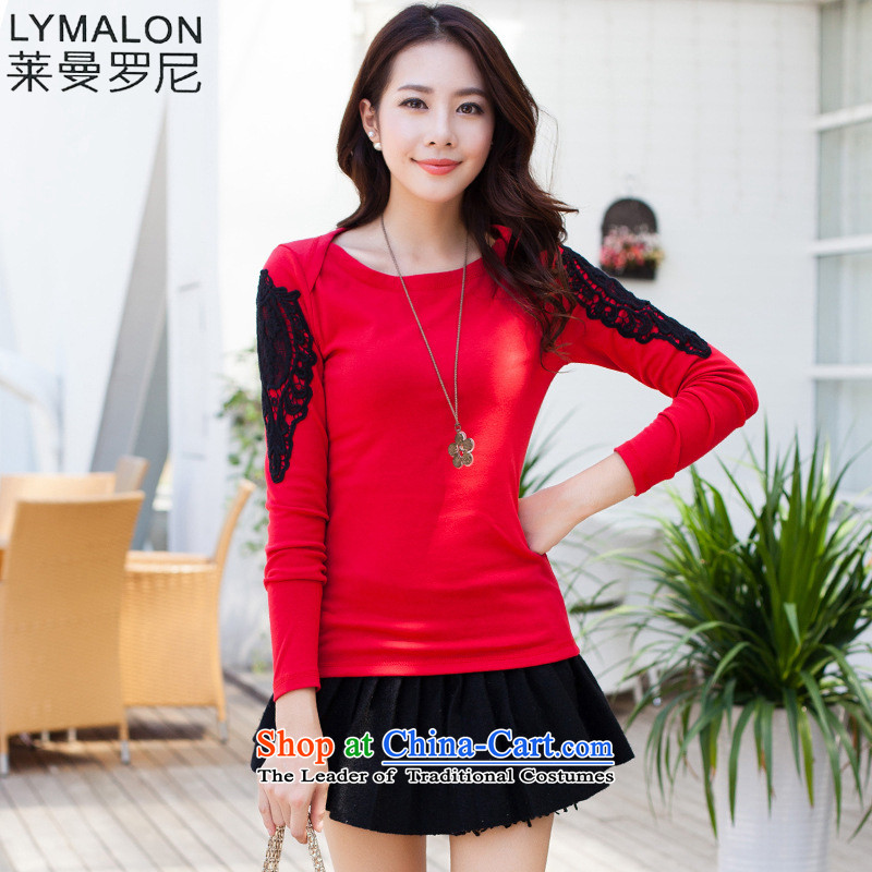 The lymalon lehmann thick, Hin thin 2015 autumn the new Korean version of large numbers of ladies lace tick spend long-sleeved shirt, forming the wild 8088 gray M Lehmann Ronnie (LYMALON) , , , shopping on the Internet