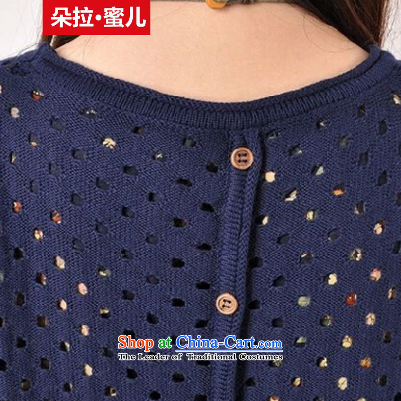 Mr. Flower honey- autumn 2015 women pregnant women with large relaxd Sweater Knit-cotton linen dress jacket two kits 2040 Blue M 741 Tibetan, flower, honey-shopping on the Internet has been pressed.