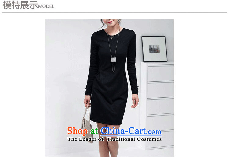 Shani flower, 2014 large female thick mm Fall/Winter Collections of new long-sleeved blouses and Sau San OL dresses 6786 Black 5XL picture, prices, brand platters! The elections are supplied in the national character of distribution, so action, buy now enjoy more preferential! As soon as possible.