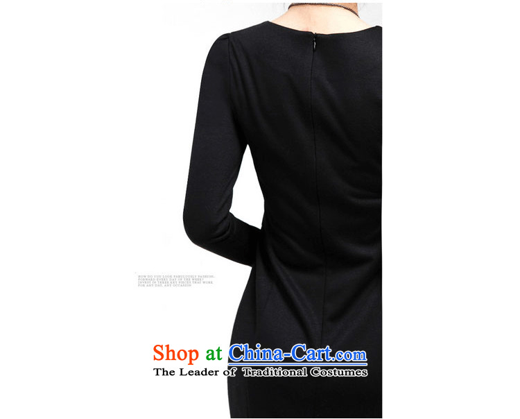 Shani flower, 2014 large female thick mm Fall/Winter Collections of new long-sleeved blouses and Sau San OL dresses 6786 Black 5XL picture, prices, brand platters! The elections are supplied in the national character of distribution, so action, buy now enjoy more preferential! As soon as possible.