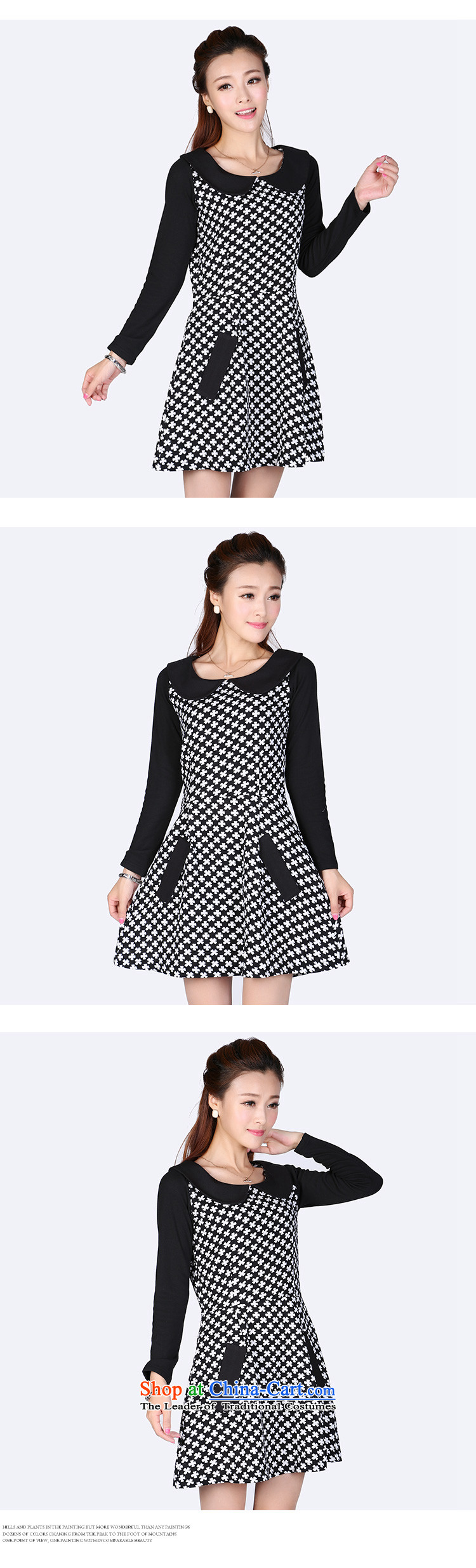 Shani flower lo xl women 200 catties king 2014 Autumn replacing new doll for long-sleeved dresses 6608 4XL Photo Black, prices, brand platters! The elections are supplied in the national character of distribution, so action, buy now enjoy more preferential! As soon as possible.
