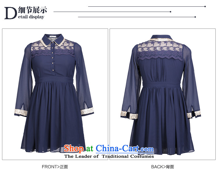 Luo Shani flower code women thick sister 2015 autumn to replace the Korean version of the XL chiffon in cuff skirt for long-sleeved 4XL Photo, prices, brand platters! The elections are supplied in the national character of distribution, so action, buy now enjoy more preferential! As soon as possible.