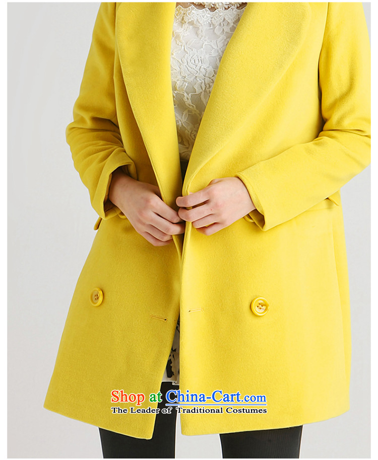 The League of Joe autumn and winter coats won new women's version of a wool coat jacket temperament larger Sau San double- JL442015 Yellow M picture, prices, brand platters! The elections are supplied in the national character of distribution, so action, buy now enjoy more preferential! As soon as possible.