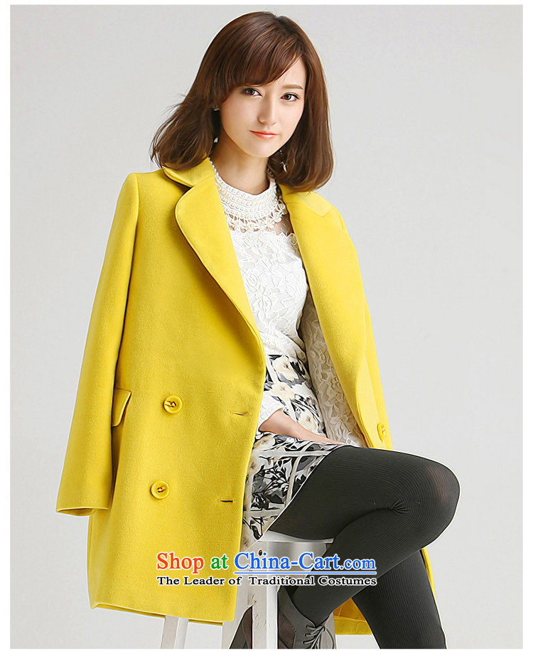 The League of Joe autumn and winter coats won new women's version of a wool coat jacket temperament larger Sau San double- JL442015 Yellow M picture, prices, brand platters! The elections are supplied in the national character of distribution, so action, buy now enjoy more preferential! As soon as possible.