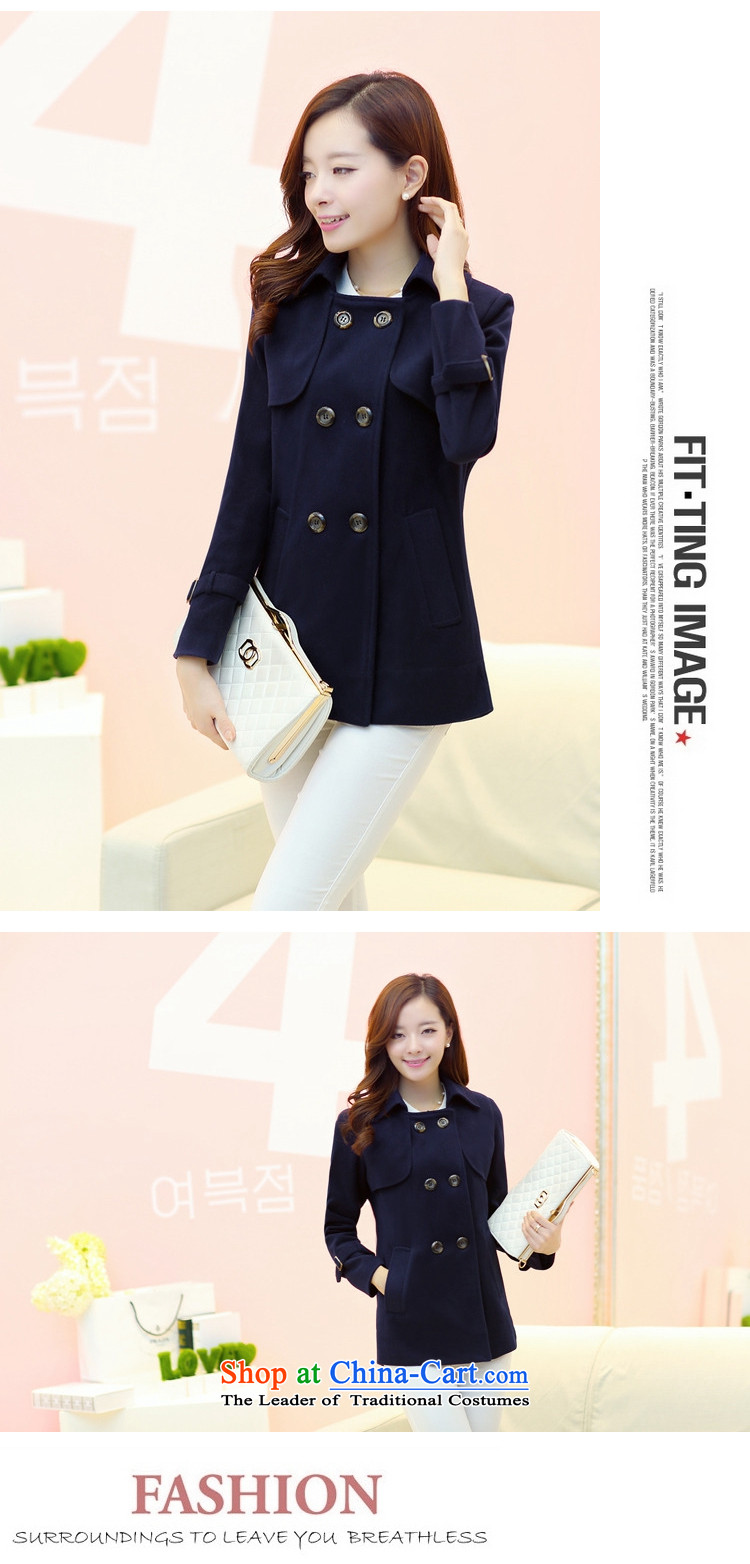 According to the  2014 days Ji-mi autumn new product version Korea Lapel Double Row port long-sleeved wind jacket female 829 light blue XXL picture, prices, brand platters! The elections are supplied in the national character of distribution, so action, buy now enjoy more preferential! As soon as possible.