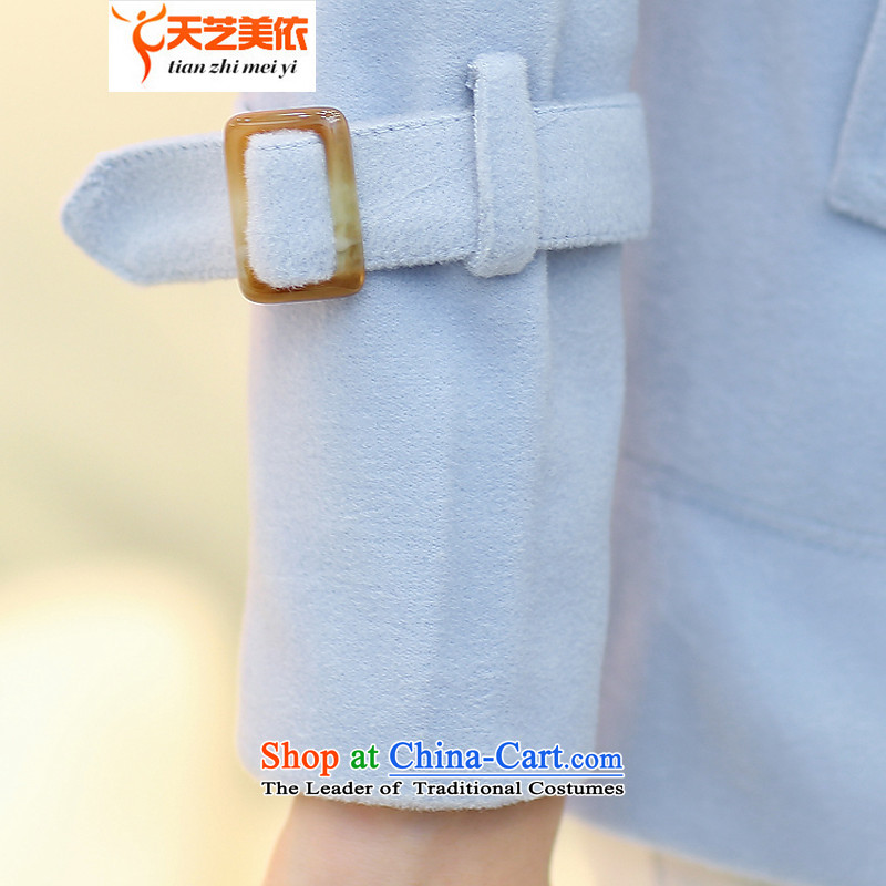According to the  2014 days Ji-mi autumn new product version Korea Lapel Double Row port long-sleeved wind jacket female 829 light blue XXL, days (tianzhimeiyi Ji-mi) , , , shopping on the Internet
