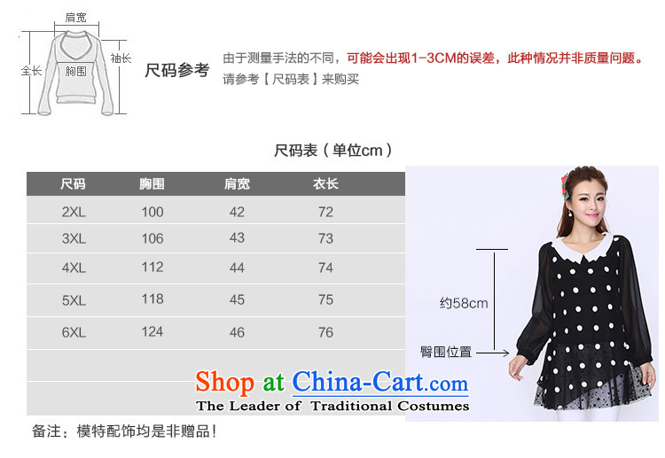 Luo Shani flower code women thick mm autumn replacing the new 2014 false two chiffon dot patterns 8739 Black 3XL shirt picture, prices, brand platters! The elections are supplied in the national character of distribution, so action, buy now enjoy more preferential! As soon as possible.