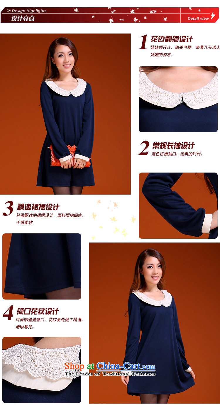 Luo Shani flower code women fall inside thick sister 2015 new to xl graphics thin thick mm dresses 9,983 dark blue 2XL Photo, prices, brand platters! The elections are supplied in the national character of distribution, so action, buy now enjoy more preferential! As soon as possible.