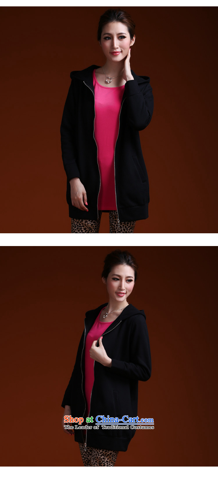 Luo Shani flower code women 2015 Fall/Winter Collections thick movement adjustable hood sweater female thick sister jacket long 9952 Black 4XL Photo, prices, brand platters! The elections are supplied in the national character of distribution, so action, buy now enjoy more preferential! As soon as possible.