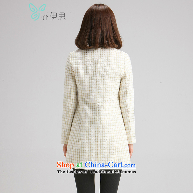 The League of Joe autumn and winter female thread-flower in long Sau San Wild Hair JL442001 jacket this white? M ndjoy (la jooe shopping on the Internet has been pressed.)