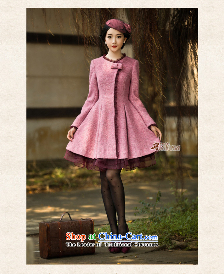 Rounge 2015 autumn and winter new retro fungus edge jacket bow tie in gross long coats? toner purple M pre-sale 35 days) Picture, prices, brand platters! The elections are supplied in the national character of distribution, so action, buy now enjoy more preferential! As soon as possible.