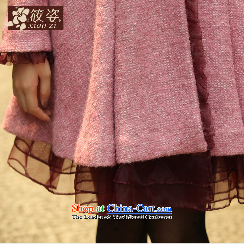 Rounge 2015 autumn and winter new retro fungus edge jacket bow tie in gross long coats? toner purple M pre-sale 35 days), Gigi Lai (xiaozi SMHF) , , , shopping on the Internet